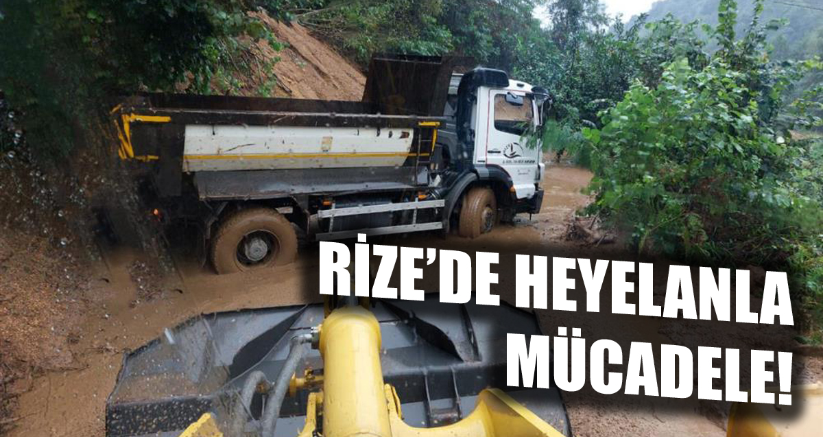 Rize'de heyelanlar köy yollarını ulaşıma kapattı