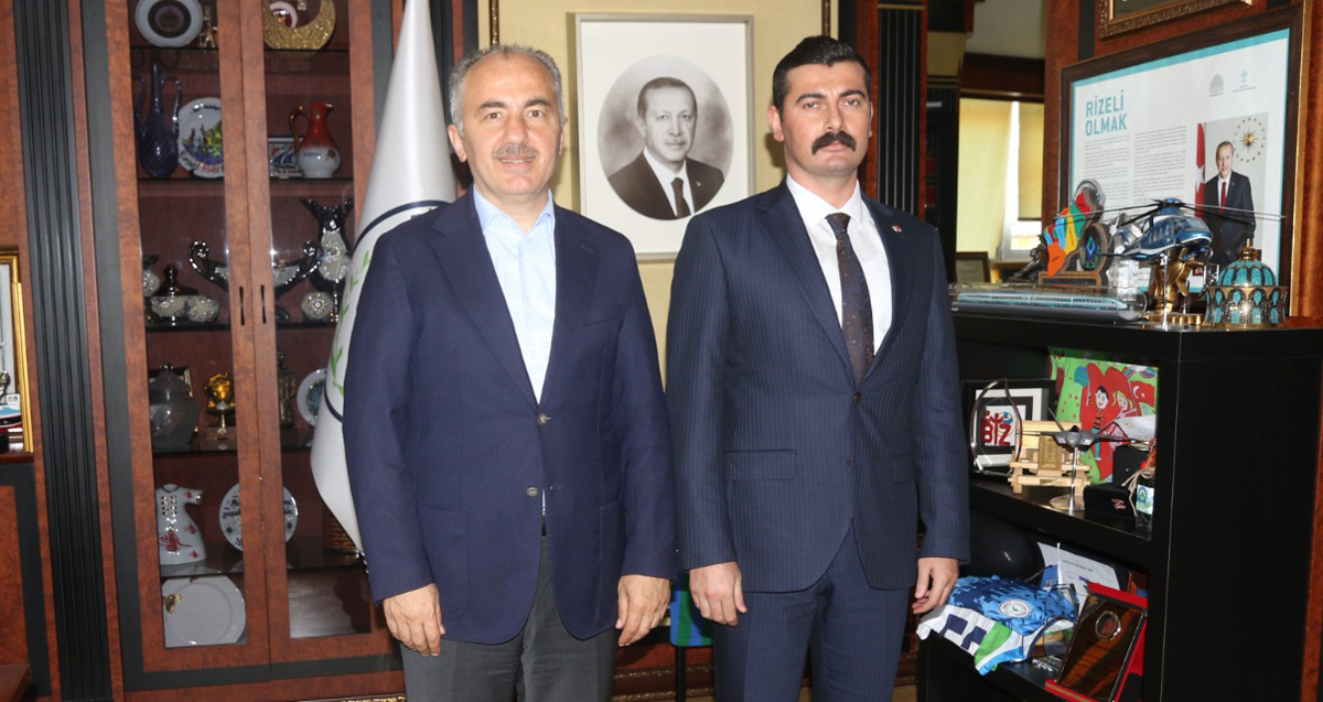 Rize Vali Yardımcısı Ertuğrul Arslan'dan Başkan Rahmi Metin’e ziyaret
