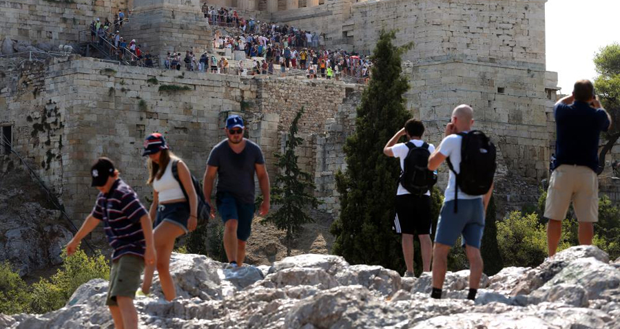 A woman in Athens will be lost after falling from the cliffs of the Acropolis