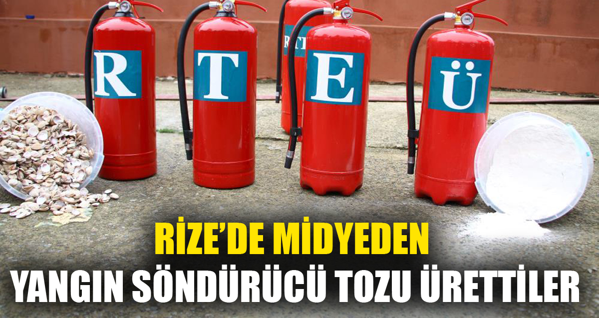 RTEÜ'den dünyada bir ilk: Midyeden yangın söndürücü toz ürettiler
