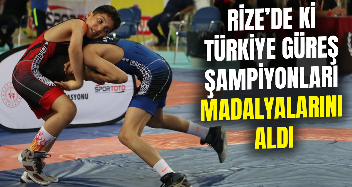 Mehmet Akif Pirim U15 Grekoromen Güreş Türkiye Şampiyonası'nda madalyalar dağıtıldı